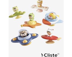 Cliste Fidget Toys - Zuignap Spinner Speelgoed - 6 stuks - Fidget spinner - Sensorisch Speelgoed - Baby - Badspeelgoed - Speelgoed - Badspinner - NIEUW - Kinderen - Baby Speelgoed Spinner