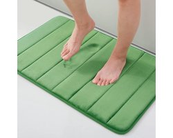 Clord - Badkamermat - Geheugen Schuim - Absorberend - Antislip - Wasbaar - Groen
