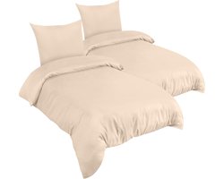 Clord - Dekbedovertrekset - 2 Dekbedovertrekken 135x200cm - 2 Kussenslopen 80x80cm - Beige