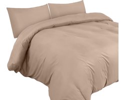 Clord - Dekbedovertrekset - 230x220cm - met kussenslopen 50x75cm - Beige