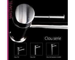 Clou 150 Wastafelkraan volledig RVS uitgevoerd