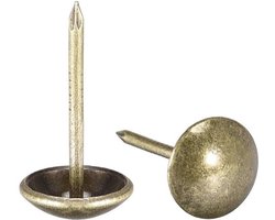 Clou Behangspijkers 11 mm diameter 20 mm hoogte punaises inch rond gebronsd voor meubels hoofdeinde bank 200 stuks