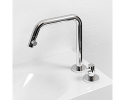 Clou Kaldur kranen chroom wastafel mengkraan rechts