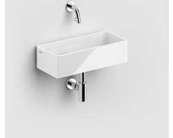 Clou New Flush fontein 38x18cm zonder kranenbank keramiek glanzend wit