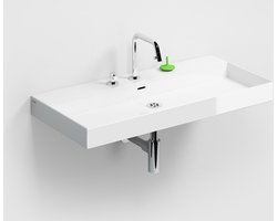 Clou New Wash Me wastafel 90cm zonder plug wit keramiek CL/02.01434