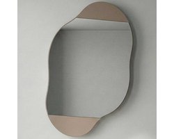 Cloud Badkamermeubel | 100% MELAMINE | Lichtmokka - Emob - Badkamer spiegelkast - Beige - Spiegel; MDF