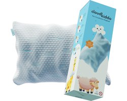 Cloudkiddo Kinderkussen - Hoofdkussen Kind - 30 Nachten Proefslapen - Verstelbaar Kussen - Traagschuim - Ergonomisch Hoofdkussen - Perfect voor Zij- en Rug Slapers