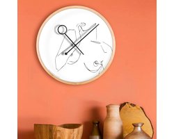 Cloudnola Boobie Wall clock 42 cm Tessa Roosenstein - Line Art Klok