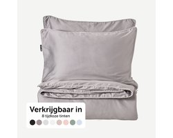 Cloudpillo Beddengoed (incl. 2 kussenslopen 55x75) - Extra zacht, Ademend en Antibacterieel - Vochtbestendig met verborgen rits - Stone Grey - 200x200 cm