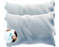Cloudpillo Hoofdkussen 2 Pack - Original - 30 Nachten Proefslapen - Memory Foam - Afstelbaar Design - Geschikt voor rug-, zij- en buikslapers - Traagschuim - Vermindert Nekklachten