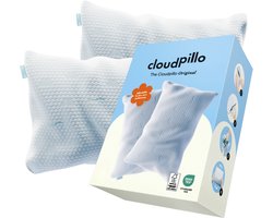 Cloudpillo Hoofdkussen 2 Pack - Original - Memory Foam - Afstelbaar Design - Geschikt voor rug-, zij- en buikslapers - Traagschuim - Vermindert Nekklachten