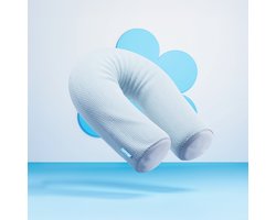 Cloudpillo Nest Lichaamskussen – 150 x 20 cm – Blauw – Verstelbare Memory Foam Vulling – Zwangerschaps- & Voedingskussen – Verkoelend – Geschikt voor Zij-, Rug- en Buikslapers – Ergonomisch