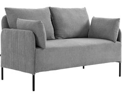 CLP 2 zits bank Ziden - woonkamer - met comfortabele kussens - tot 300 kg belastbaar - licht grijs