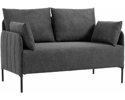 CLP 2 zits bank Ziden - woonkamer - met comfortabele kussens - tot 300 kg belastbaar - zwart