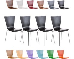 CLP Aaron Set van 4 Bezoekersstoel zwart