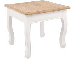 CLP Alma Bijzettafel - Salontafel Vierkant - Woonkamer - natura/wit