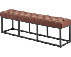 CLP Amun - Zitbank - Zwart frame - Stof bruin 150 cm