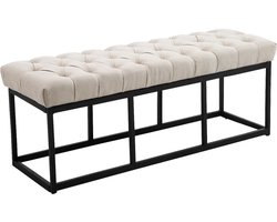 CLP Amun - Zitbank - Zwart frame - Stof donkergrijs 120 cm