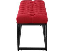CLP Amun - Zitbank - Zwart frame - Stof rood 150 cm