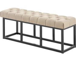 CLP Amun - Zitbank - Zwart frame - Stof taupe 120 cm