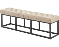 CLP Amun - Zitbank - Zwart frame - Stof taupe 150 cm