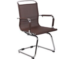 CLP Barnet Eetkamerstoel - Met armleuning - Mesh - bruin