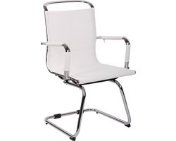 CLP Barnet Eetkamerstoel - Met armleuning - Mesh - wit