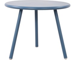 CLP Berea Salontafel - Rond - Loungetafel - voor buiten en binnen - Weerbestendige en UV-bestendige tuintafel - Bijzettafel voor buite blauw