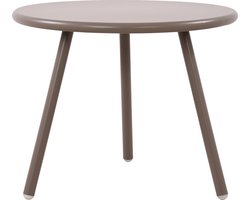 CLP Berea Salontafel - Rond - Loungetafel - voor buiten en binnen - Weerbestendige en UV-bestendige tuintafel - Bijzettafel voor buite taupe