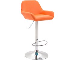 CLP Braga Barkruk - Kunstleer chroom/oranje