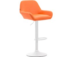 CLP Braga Barkruk - Kunstleer oranje wit