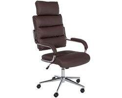 CLP Campo Bureaustoel - ergonomisch - voor volwassenen - met armleuningen - kunstleer - bruin