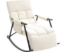 CLP Cathy Schommelstoel - volwassenen - binnen - met zijvak - creme Stof