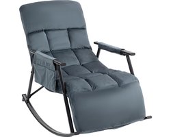 CLP Cathy Schommelstoel - volwassenen - binnen - met zijvak - donkergrijs Fluweel