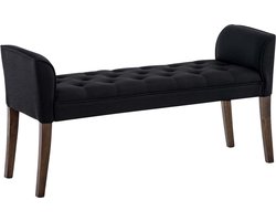 CLP Cleopatra Chaise longue - Stof zwart antiek donker