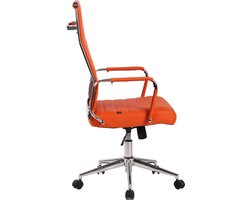 CLP Columbus Bureaustoel - Ergonomisch - Voor volwassenen - Kunstleer - oranje
