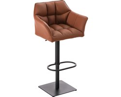 CLP Damaso Barkruk - Kunstleer licht bruin zwart