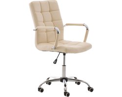 CLP Deli V2 Bureaustoel - Ergonomisch - Voor volwassenen - Kunstleer - creme