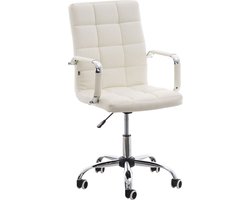 CLP Deli V2 Bureaustoel - Ergonomisch - Voor volwassenen - Kunstleer - wit