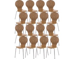 CLP Diego Set van 16 stapelstoelen eik