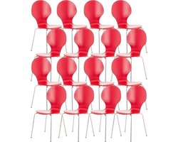 CLP Diego Set van 16 stapelstoelen rood