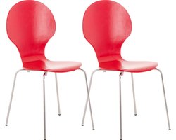 CLP Diego Set van 2 stapelstoelen rood