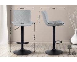 CLP Emma Barkruk - Met rugleuning - Met voetsteun - Verstelbaar - zwart/grijs