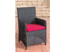 CLP Fontana Stoel - 5mm Wicker zwart robijnrood