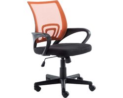 CLP Genius Bureaustoel - Ergonomisch - Voor volwassenen - Met armleuningen - Netbekleding - oranje