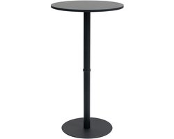 CLP Hereford Statafel - bartafel - keuken - rond - hout blad - metaal onderstel - zwart/zwart