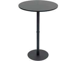 CLP Hereford Statafel - bartafel - keuken - rond - hout blad - metaal onderstel - zwart/zwart 75 cm