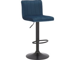 CLP Jamie Barkruk - Met rugleuning - Verstelbaar - Fluweel - blauw/zwart