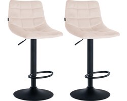 CLP Jerry Barkruk - Zonder armleuning - Met rugleuning - Verstelbaar - Velvet - Fluweel - beige zwart