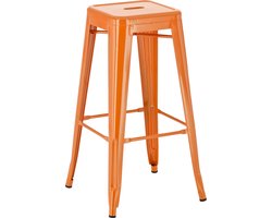 CLP Joshua Barkruk - Stapelbaar - Voetsteun - Metaal - oranje/natura